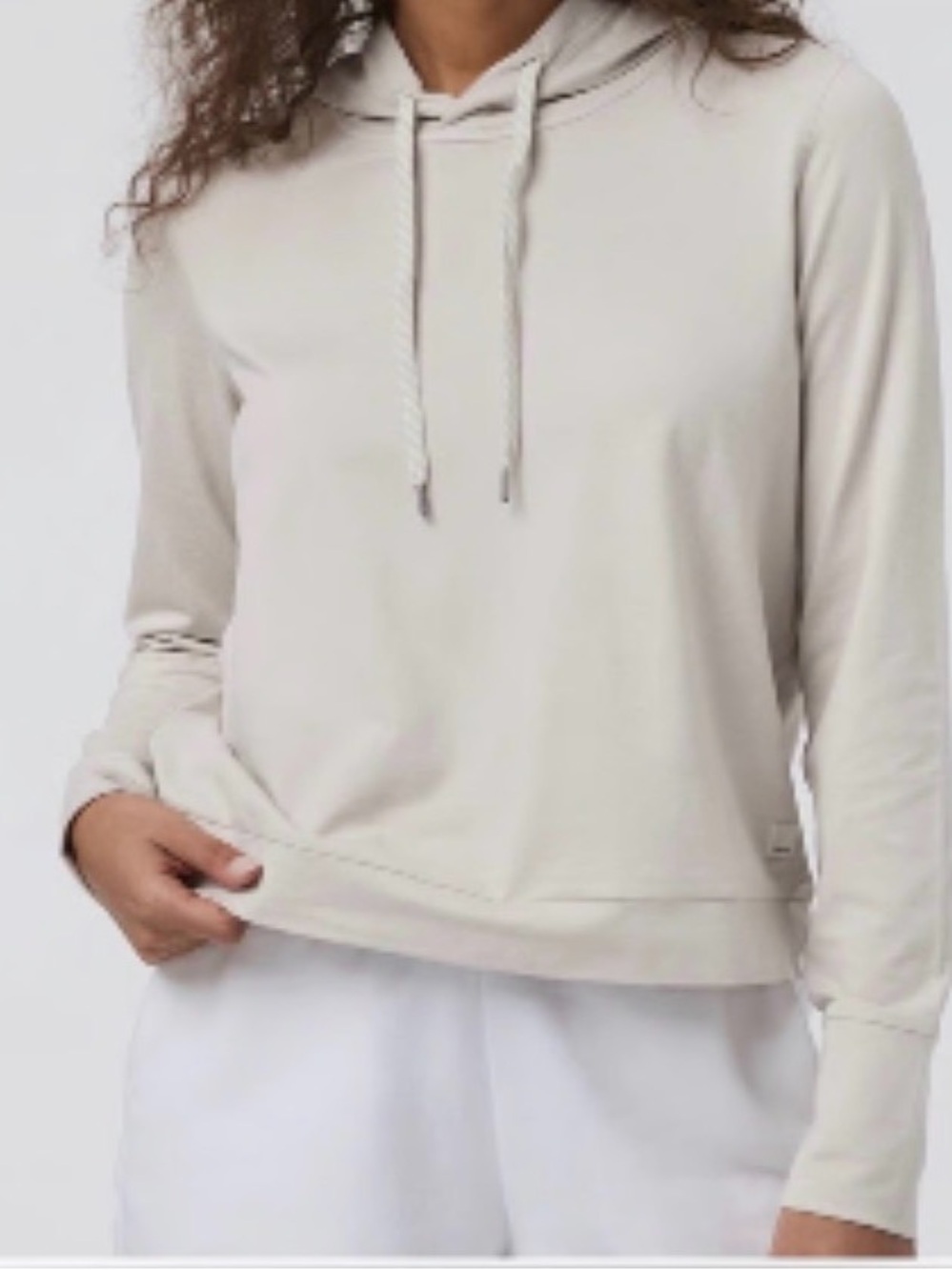 Vouri  Light Cream Pullover Hoodie